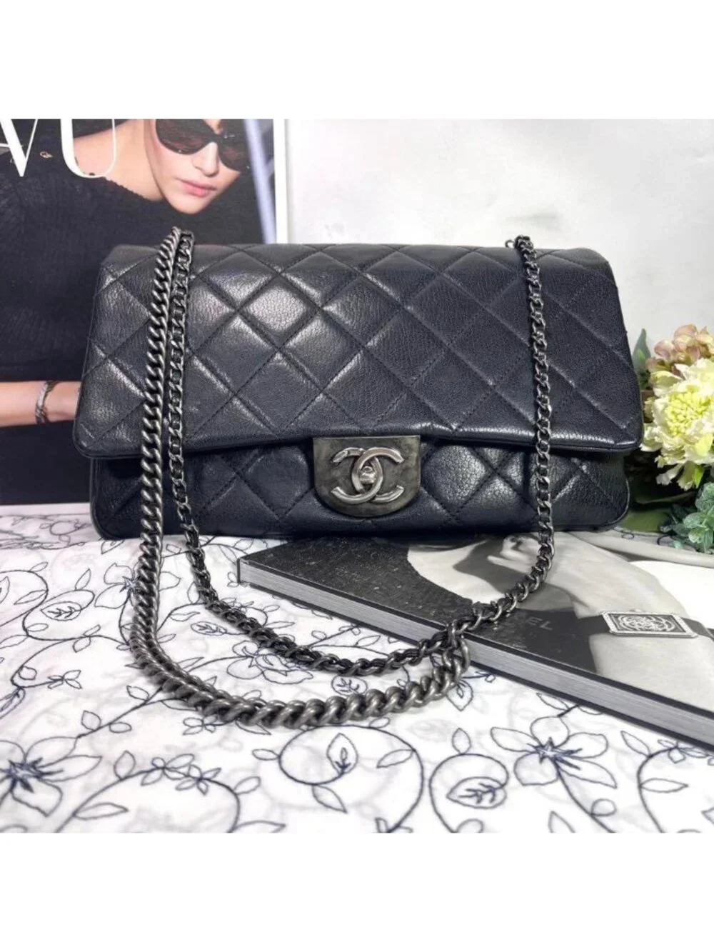 Chanel Chain Shoulder Double Flap Quilted